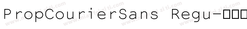 PropCourierSans Regu字体转换